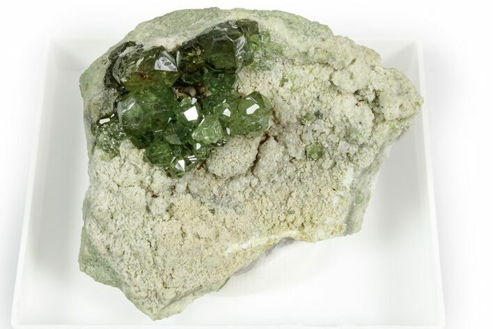 Gemmy Green Demantoid Garnet Cluster - Madagascar #352022